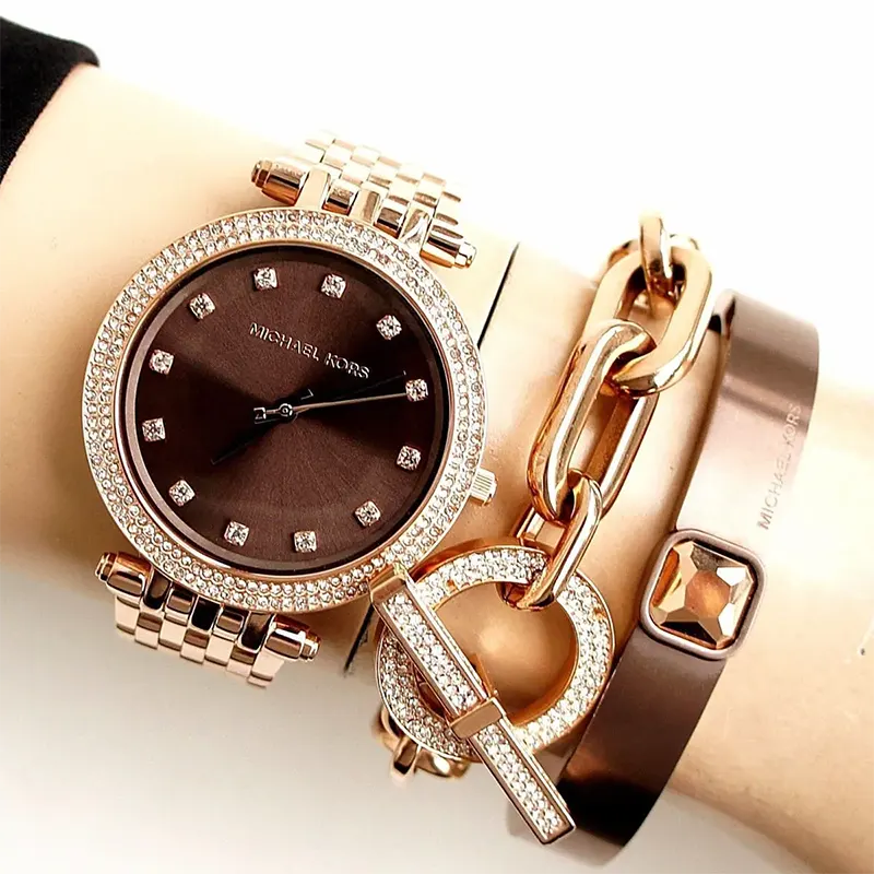 Michael Kors Darci Rose Gold-tone Casual Ladies Watch- MK3217